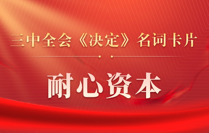 三中全会《决定》名词卡片天天学：耐心资本