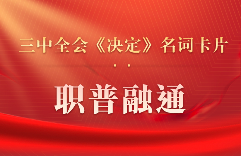 三中全会《决定》名词卡片天天学：职普融通