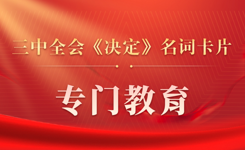 三中全会《决定》名词卡片天天学：专门教育