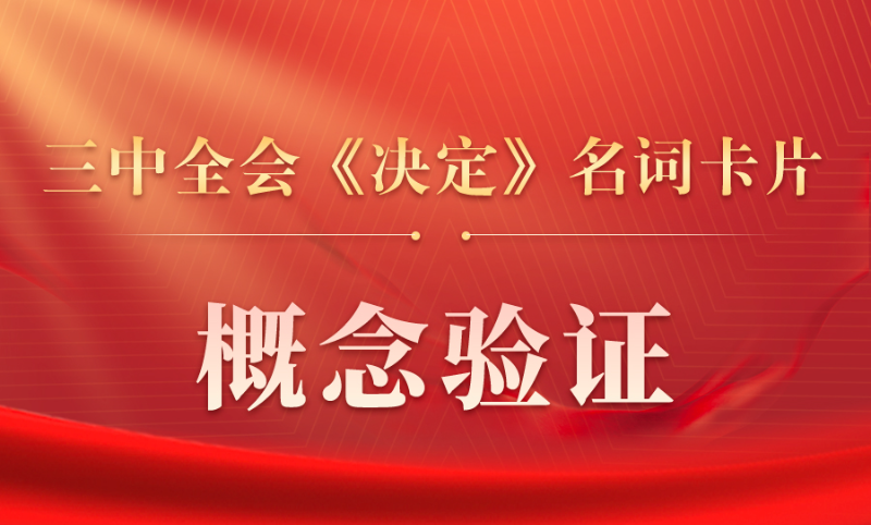 三中全会《决定》名词卡片天天学：概念验证