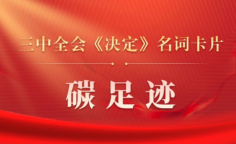 三中全会《决定》名词卡片天天学：碳足迹