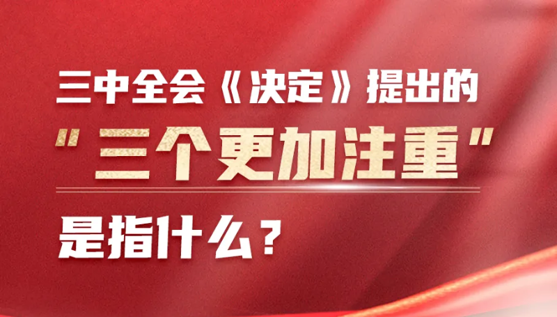 三中全会《决定》提出的“三个更加注重”是指什么？